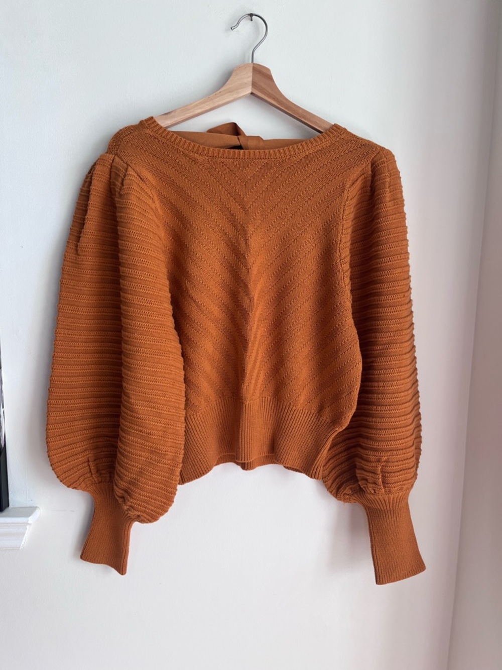 Balloon Sleeve Knit Sweater
